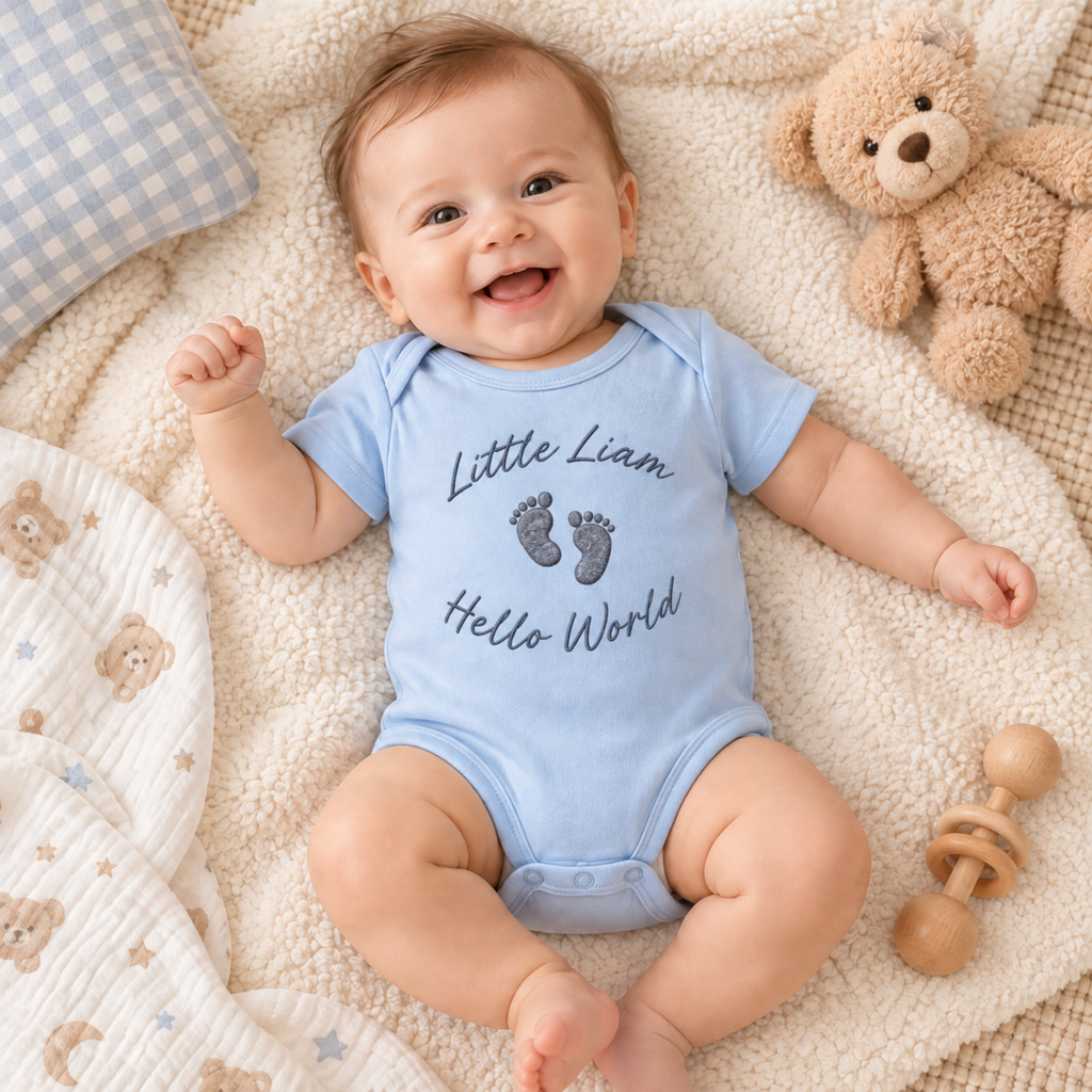 Personalized Little Footprints Bodysuit