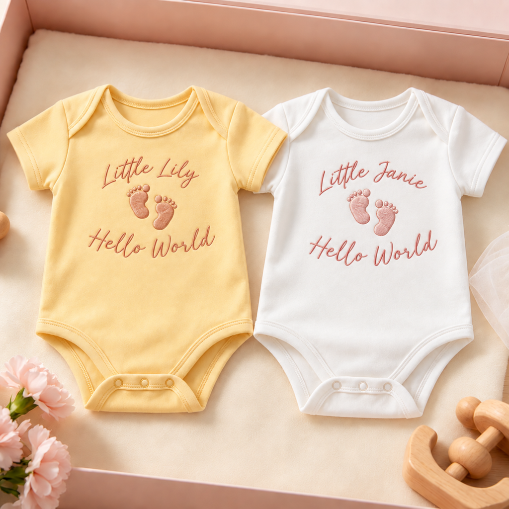 Personalized Little Footprints Bodysuit