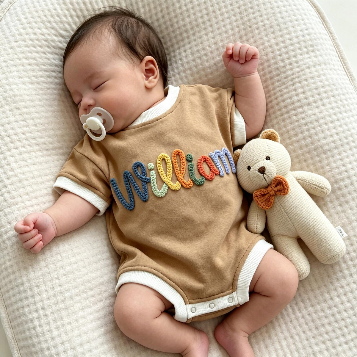 Personalized Contrast Trim Name Bodysuit