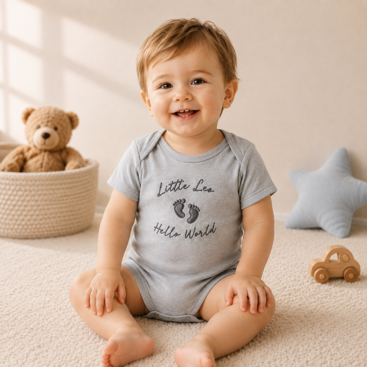 Personalized Little Footprints Bodysuit