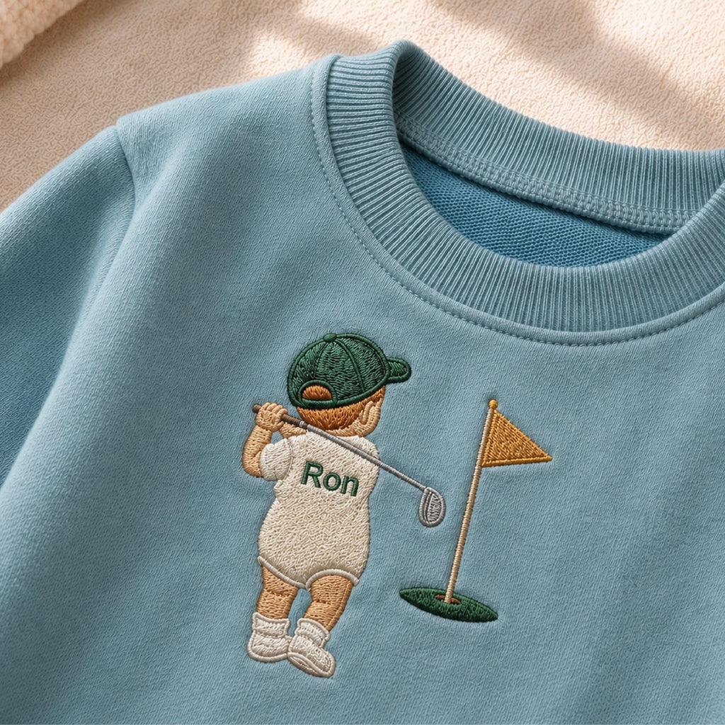 Personalized Little Golfer Baby Romper