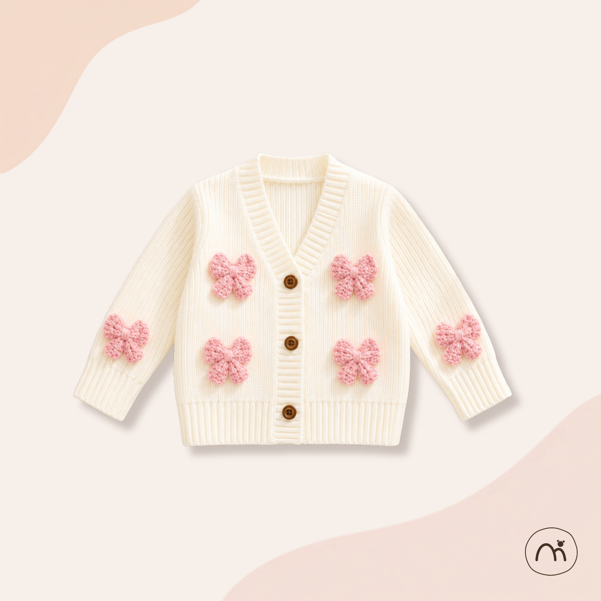 Pink Bow Baby Knit Cardigan