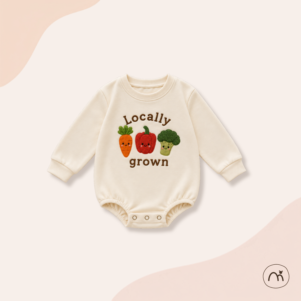 Locally Grown Veggie Baby Romper