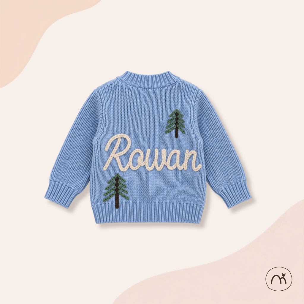 Personalized Little Pine Cardigan