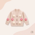 Floral Knit Baby Cardigan