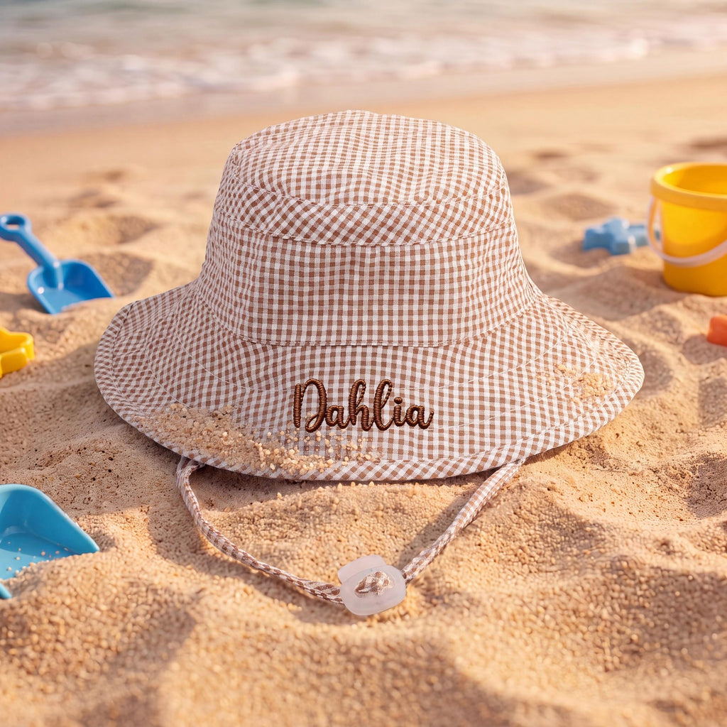 Sunny Check Personalized Bucket Hat