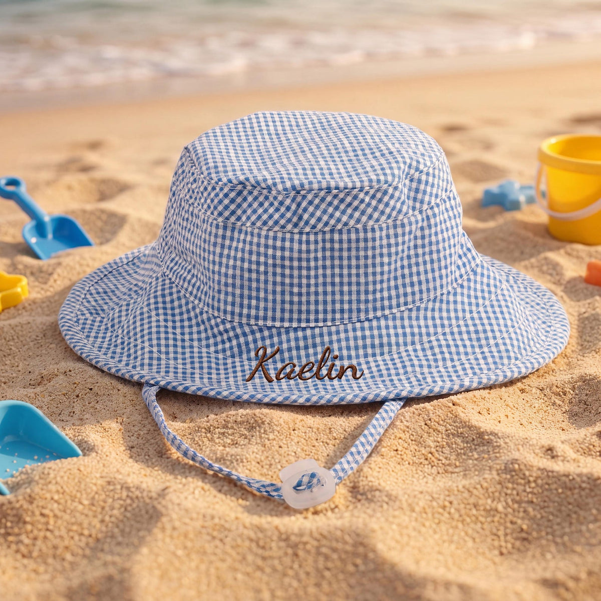 Sunny Check Personalized Bucket Hat