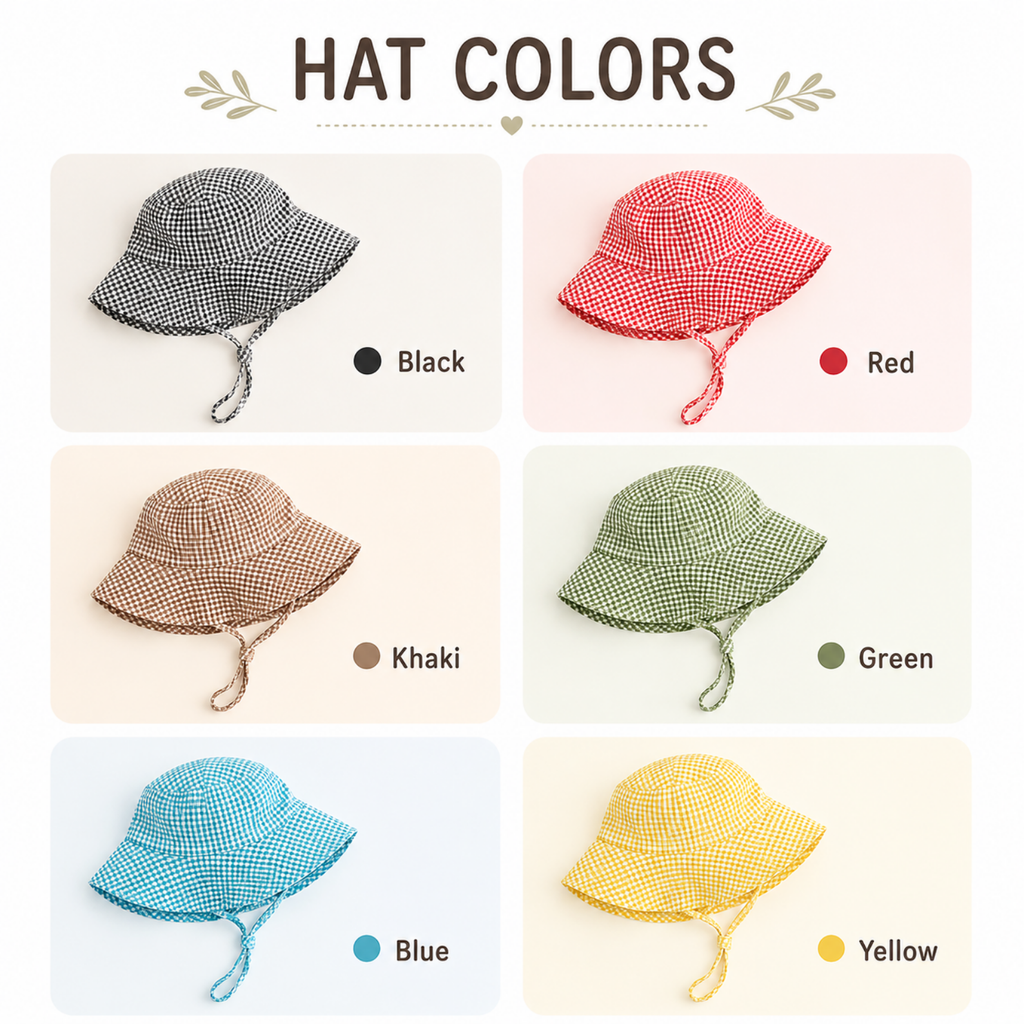 Gingham Personalized Bucket Hat