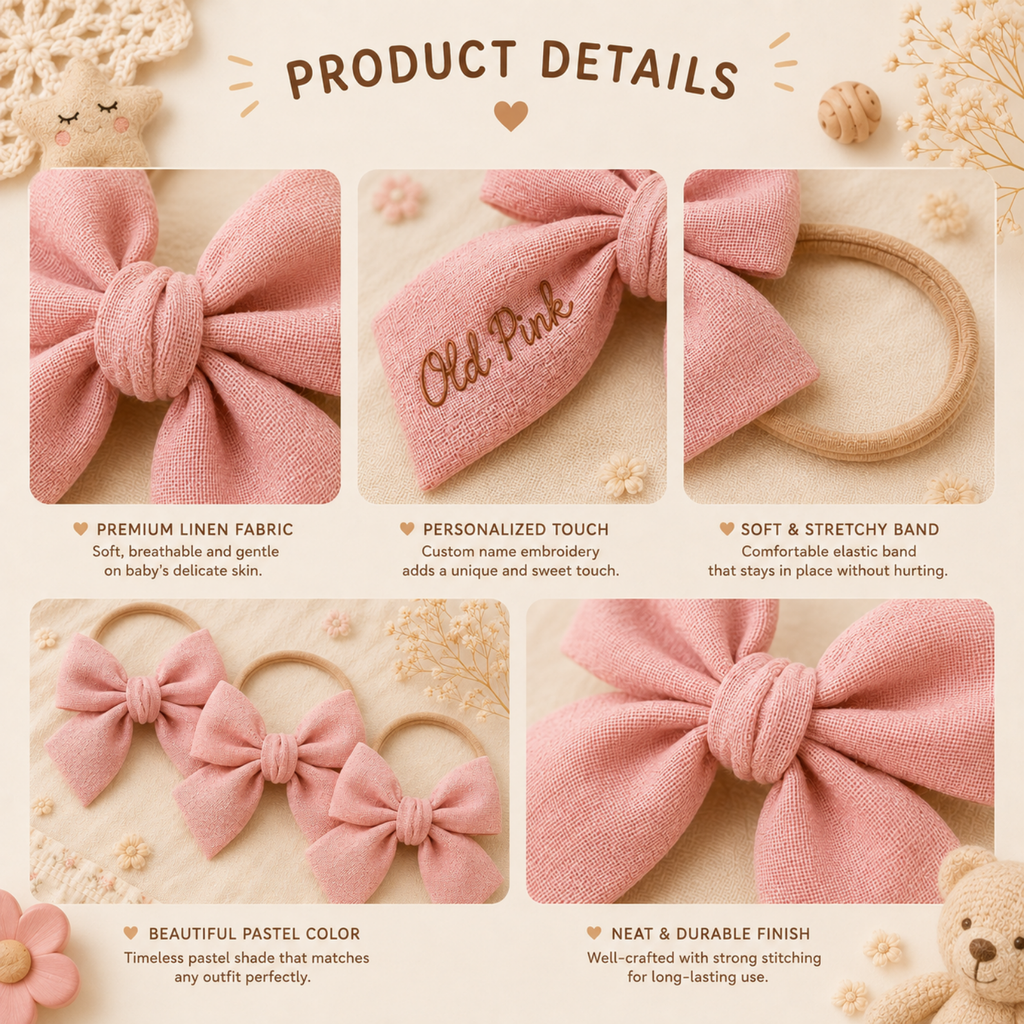 Personalized Grace Bow Headband