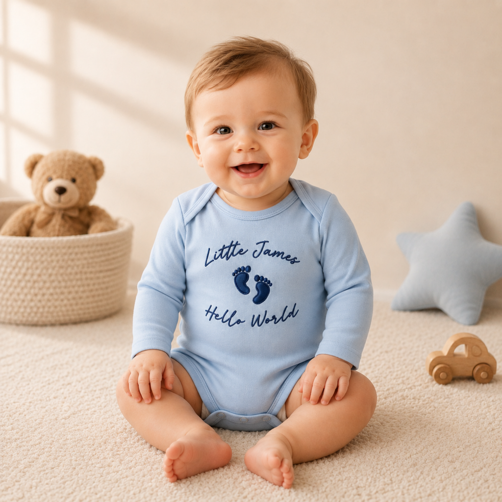 Personalized Hello Little One Bodysuit