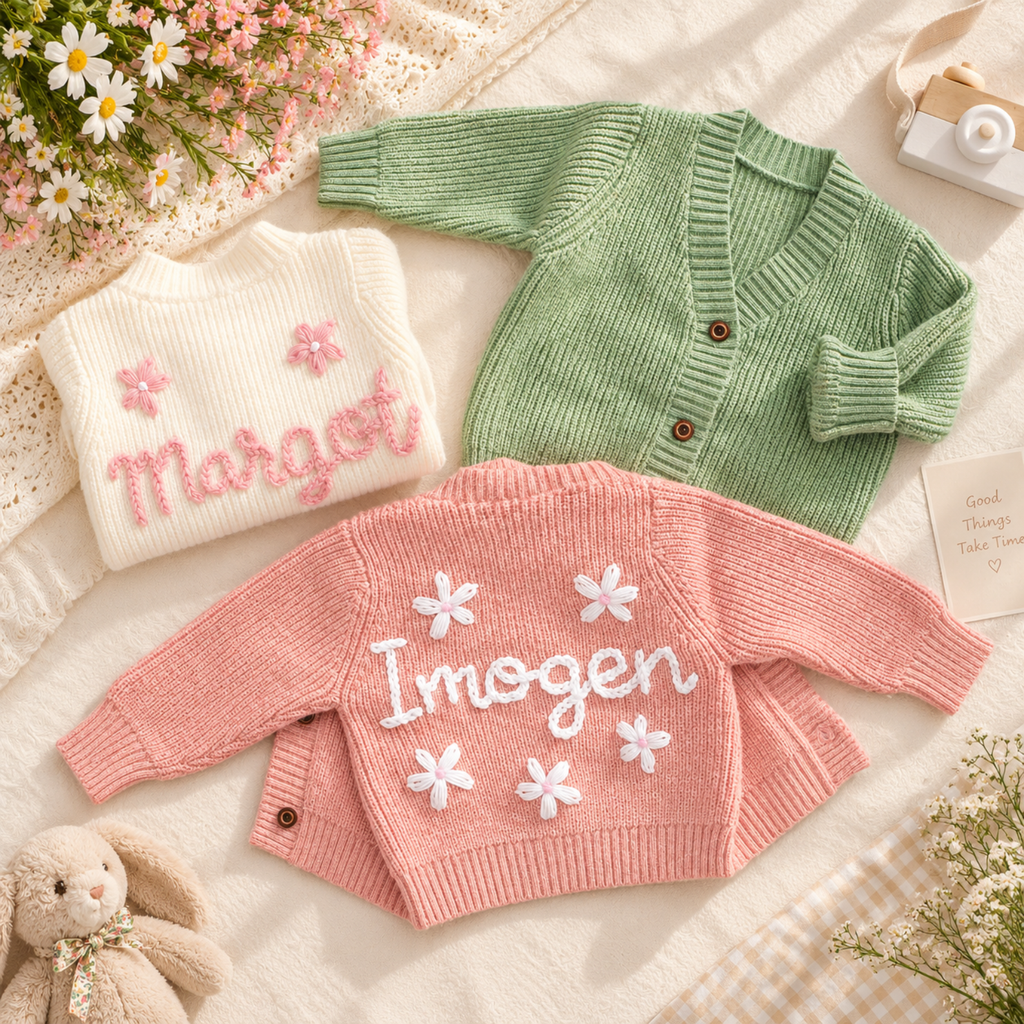 Personalized Little Bloom Cardigan
