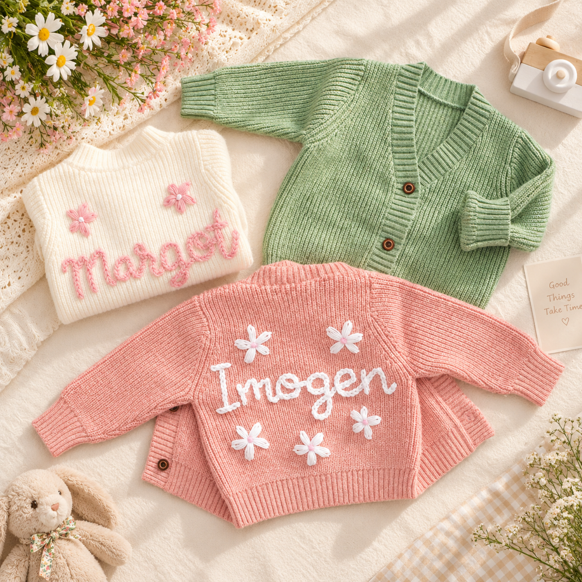 Personalized Little Bloom Cardigan