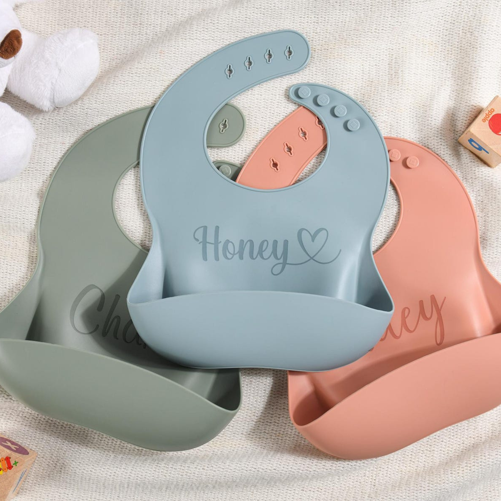 Personalized 4-Piece Bear Baby Feeding Set