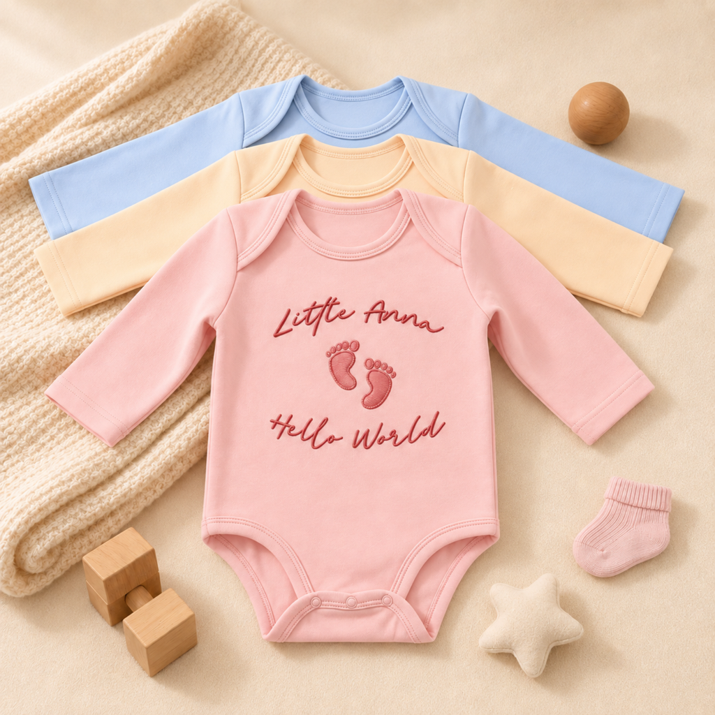 Personalized Hello Little One Bodysuit