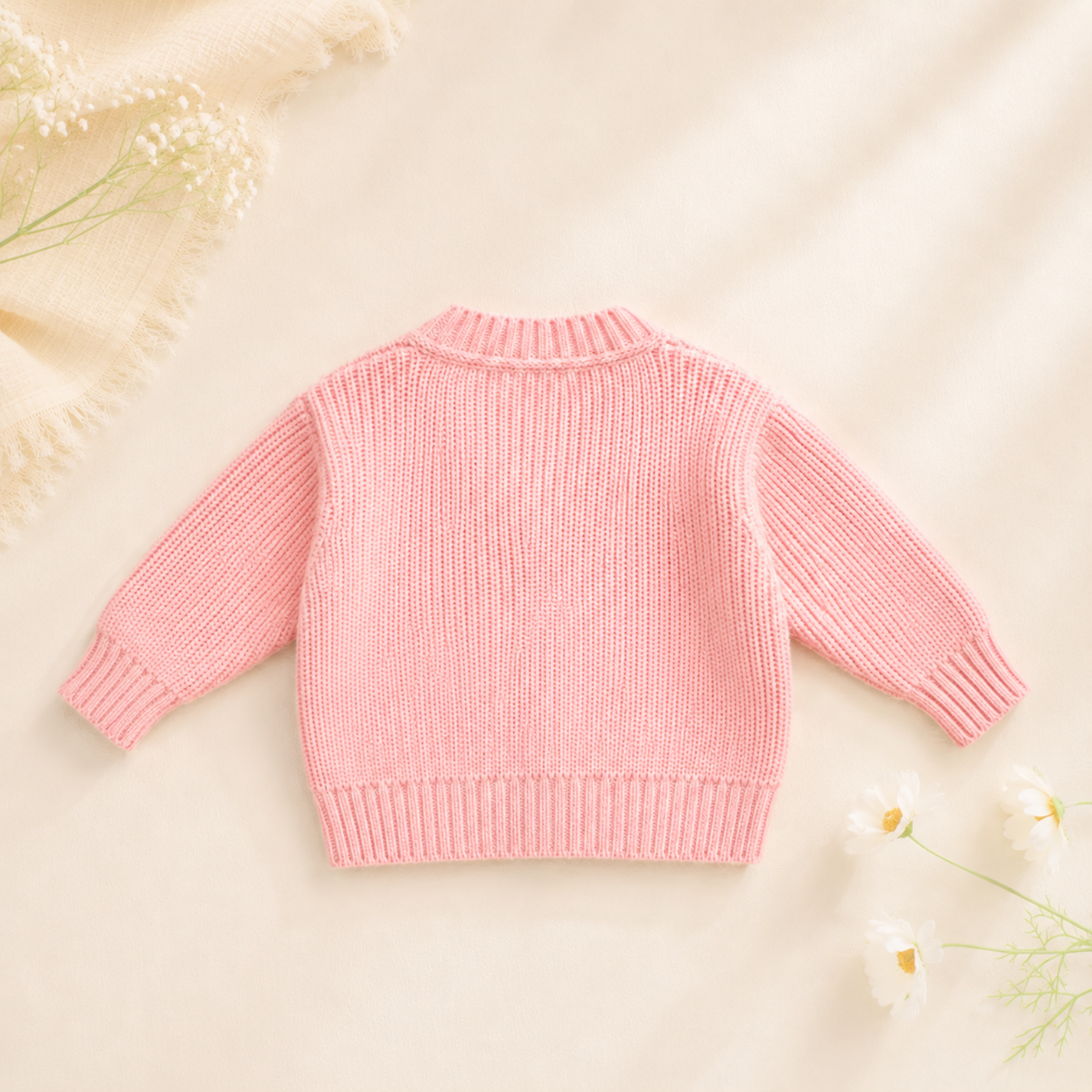 Cherry Knit Baby Cardigan