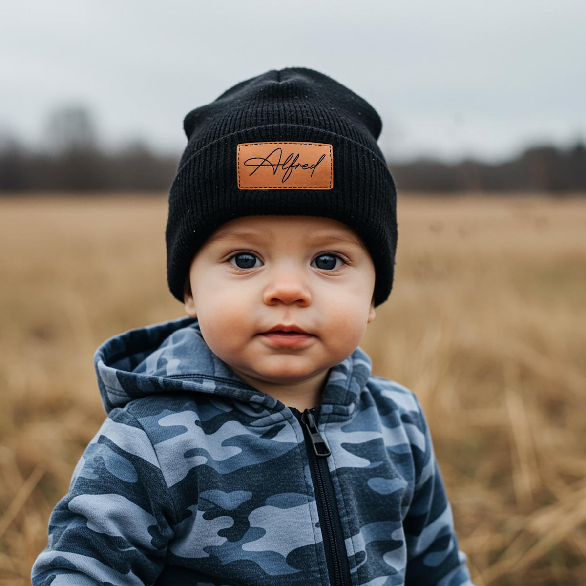 Personalized Name Patch Beanie
