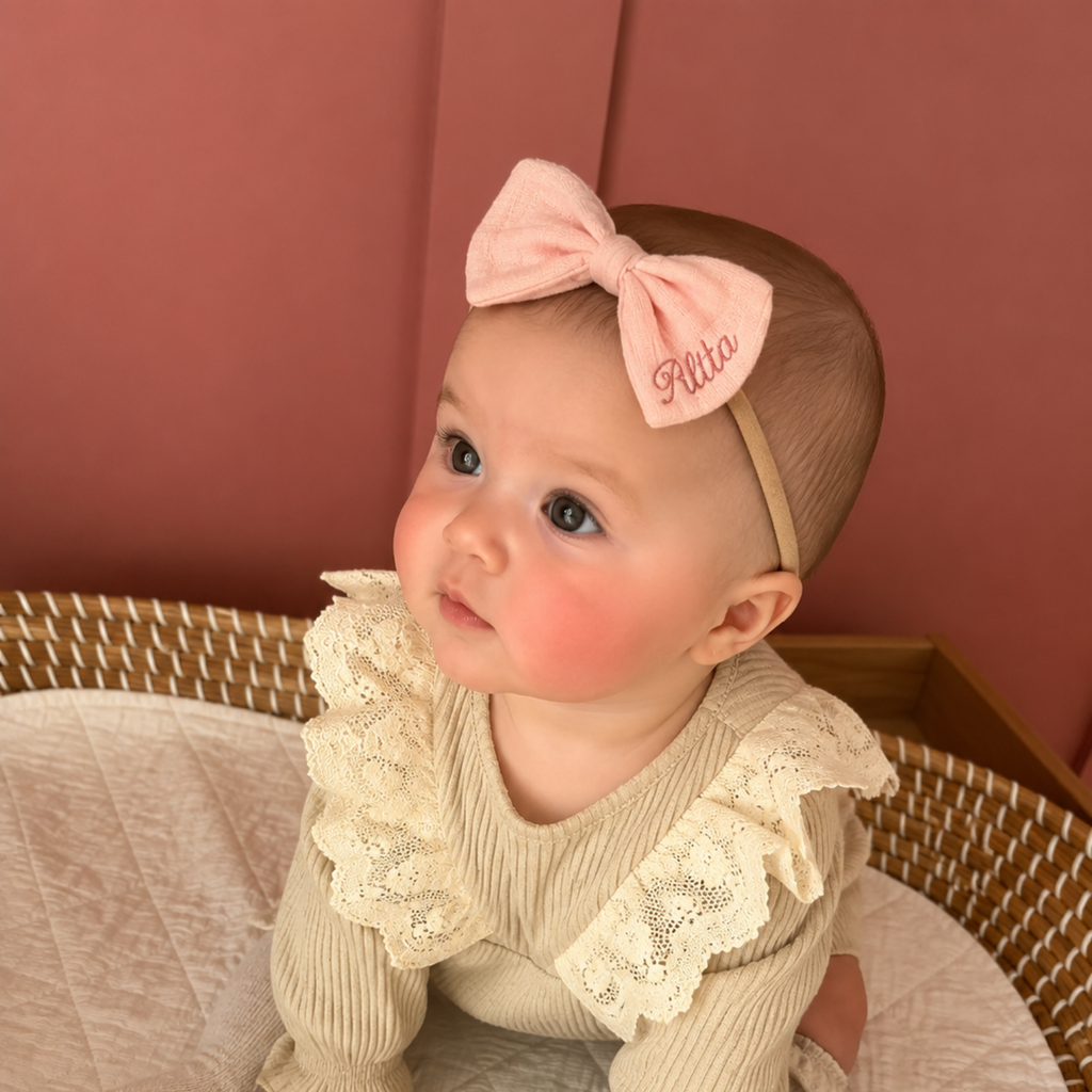 Personalized Knotted Bow Headband