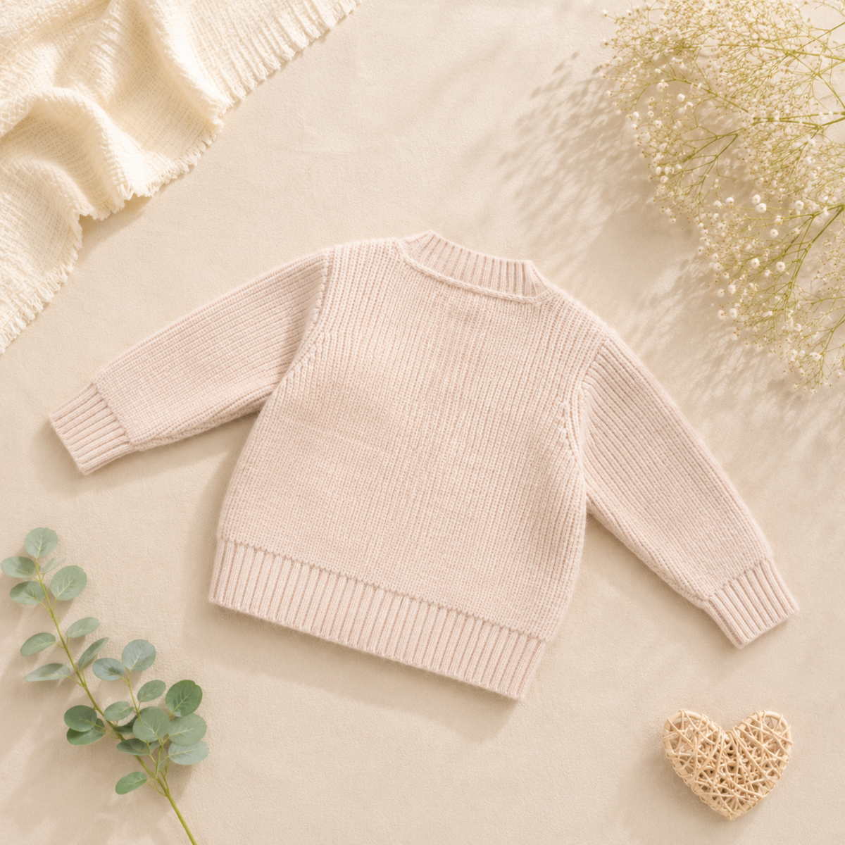 Floral Knit Baby Cardigan