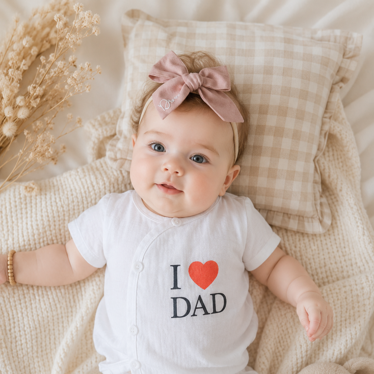 Personalized Grace Bow Headband