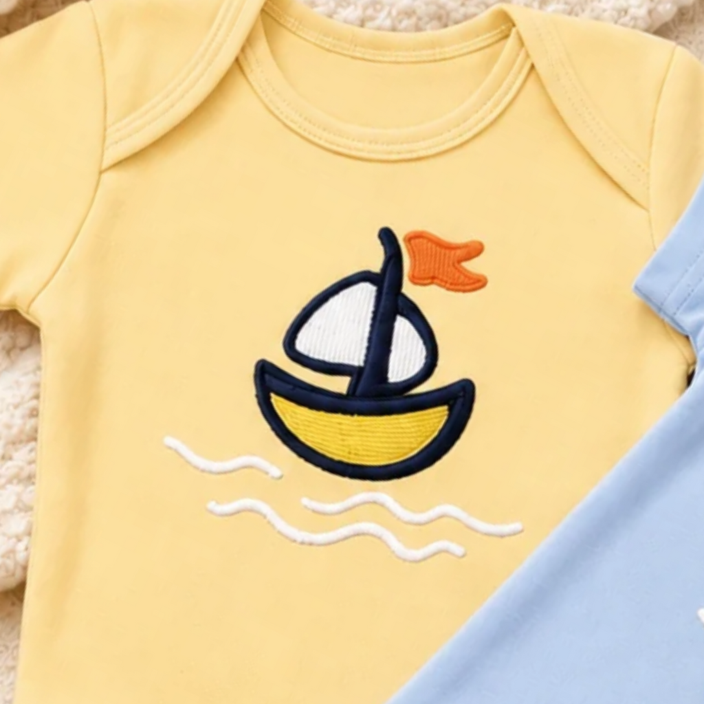 Little Sailboat Baby Bodysuit