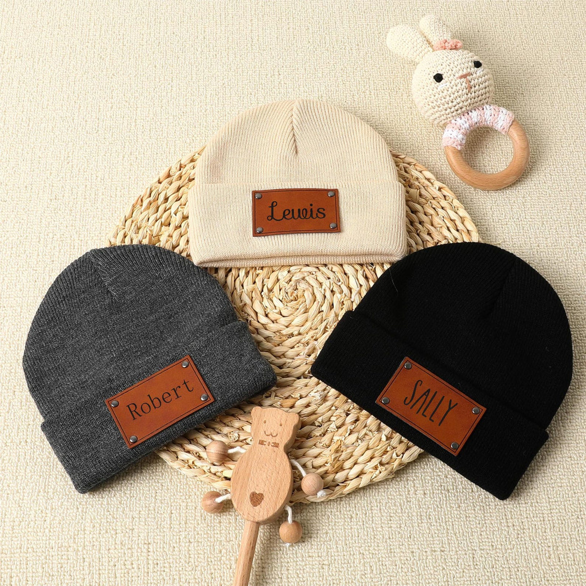 Personalized Name Patch Beanie