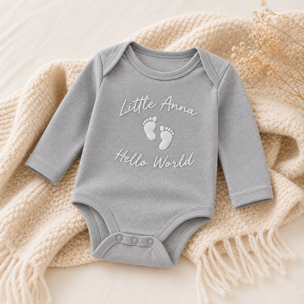 Personalized Hello Little One Bodysuit
