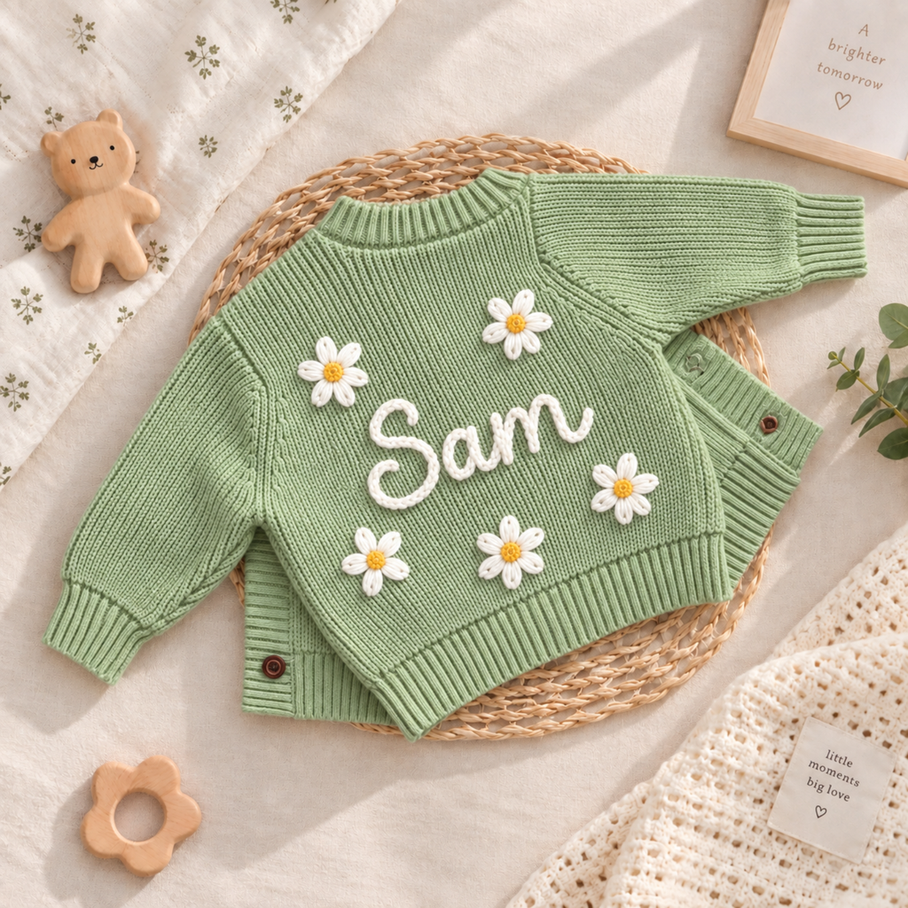 Personalized Little Bloom Cardigan