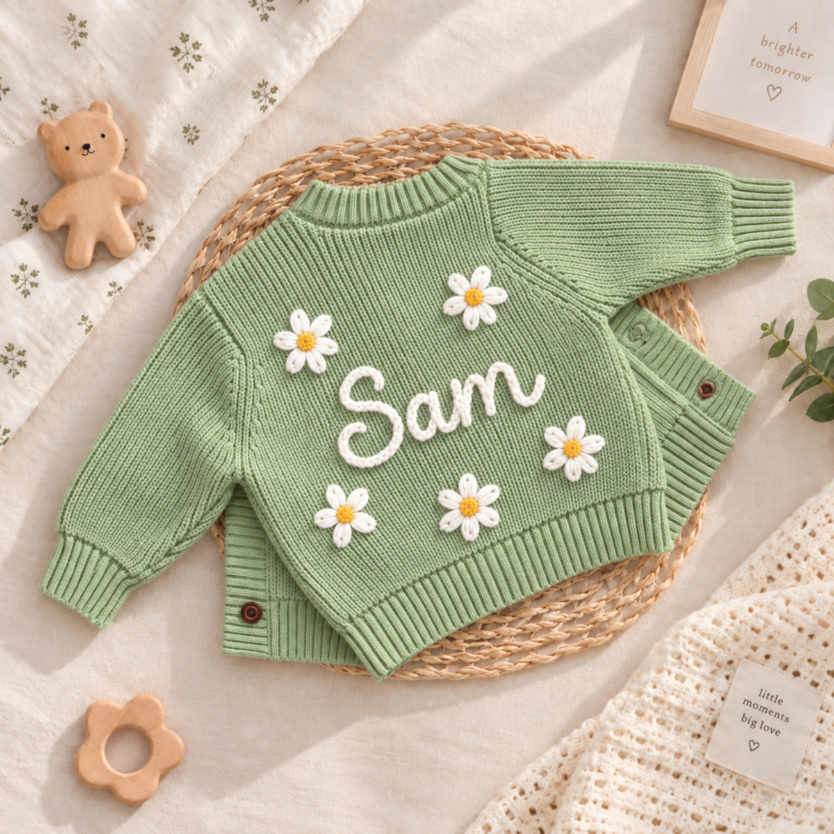 Personalized Little Bloom Cardigan