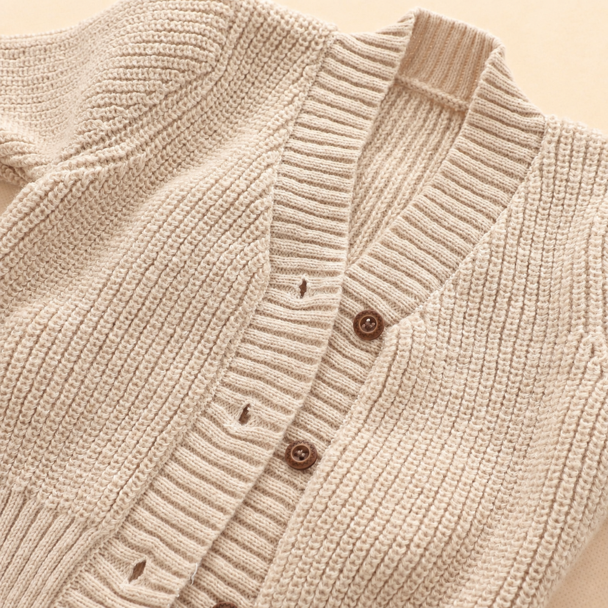 Floral Knit Baby Cardigan