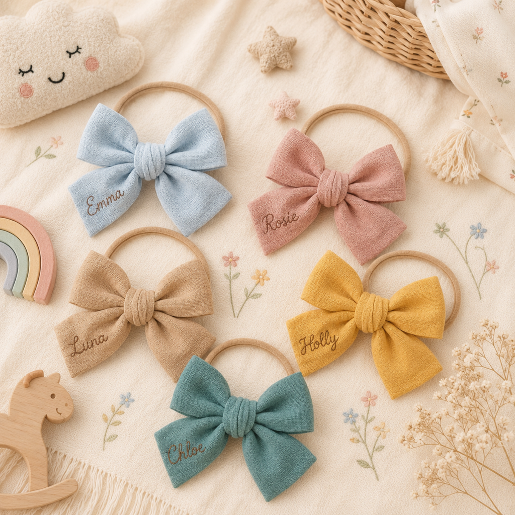 Personalized Grace Bow Headband