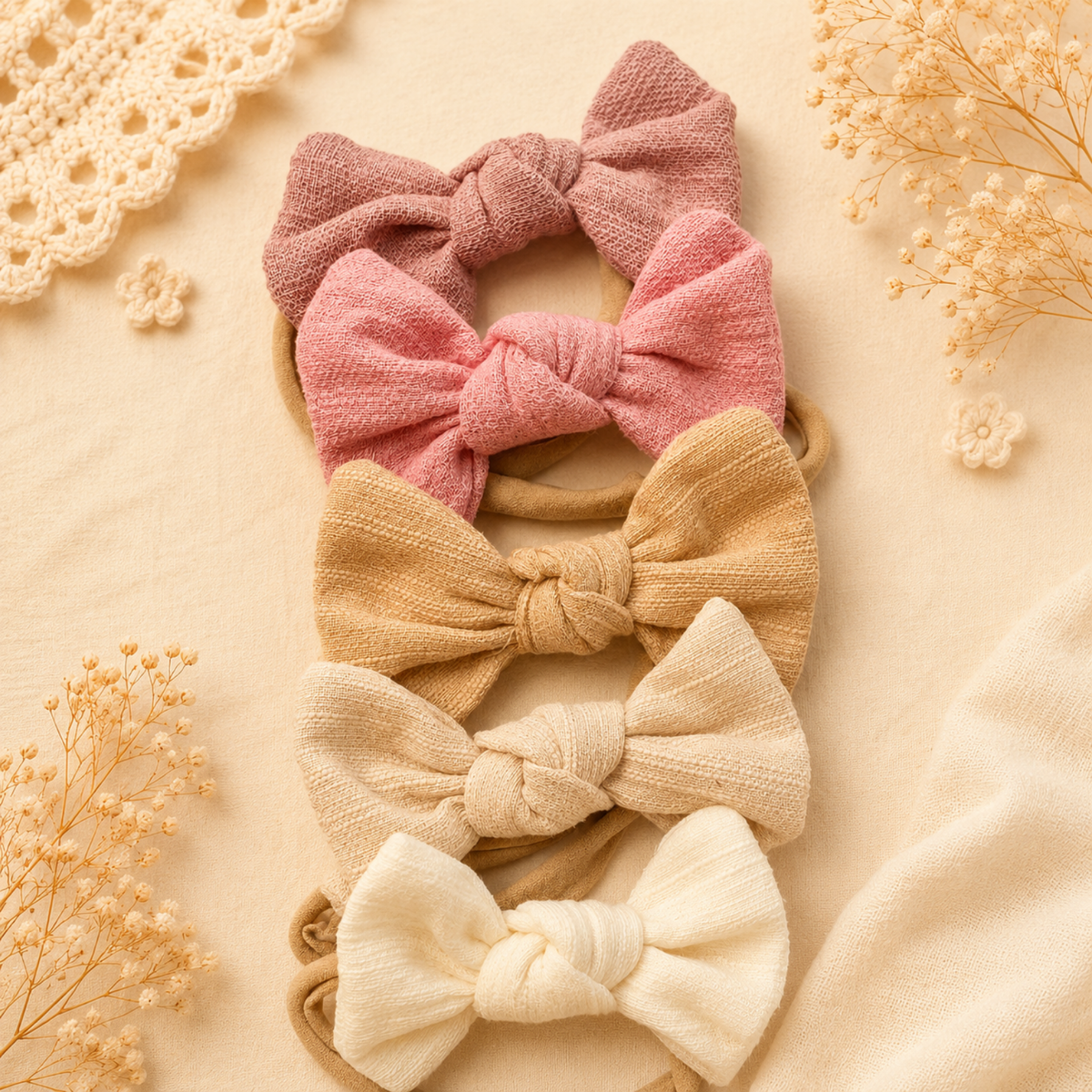 Personalized Knotted Bow Headband
