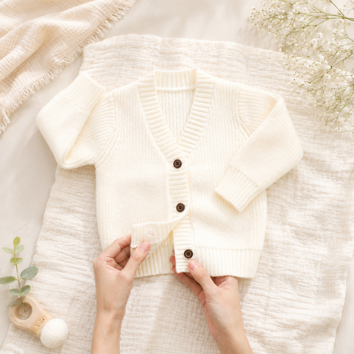Pink Bow Baby Knit Cardigan