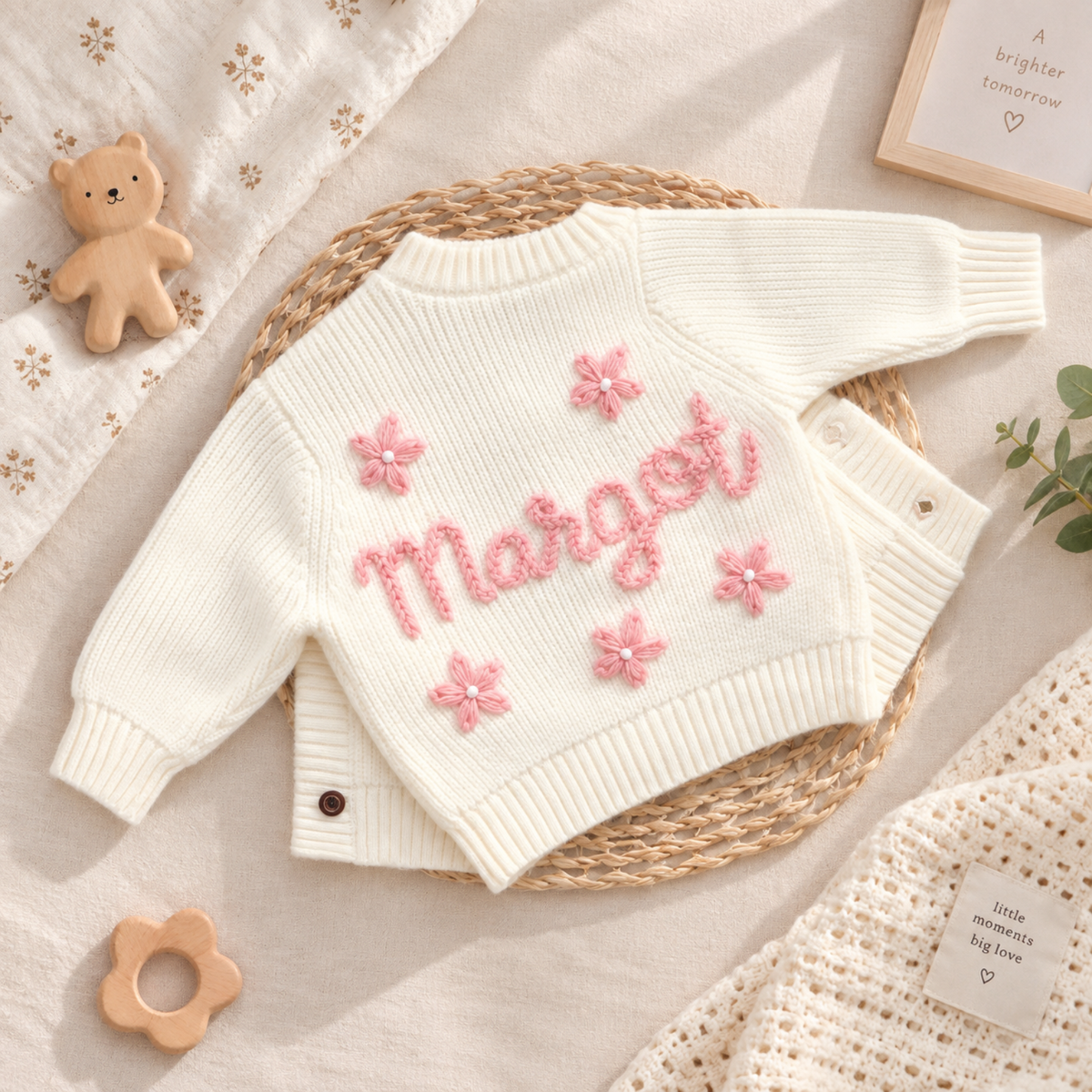 Personalized Little Bloom Cardigan