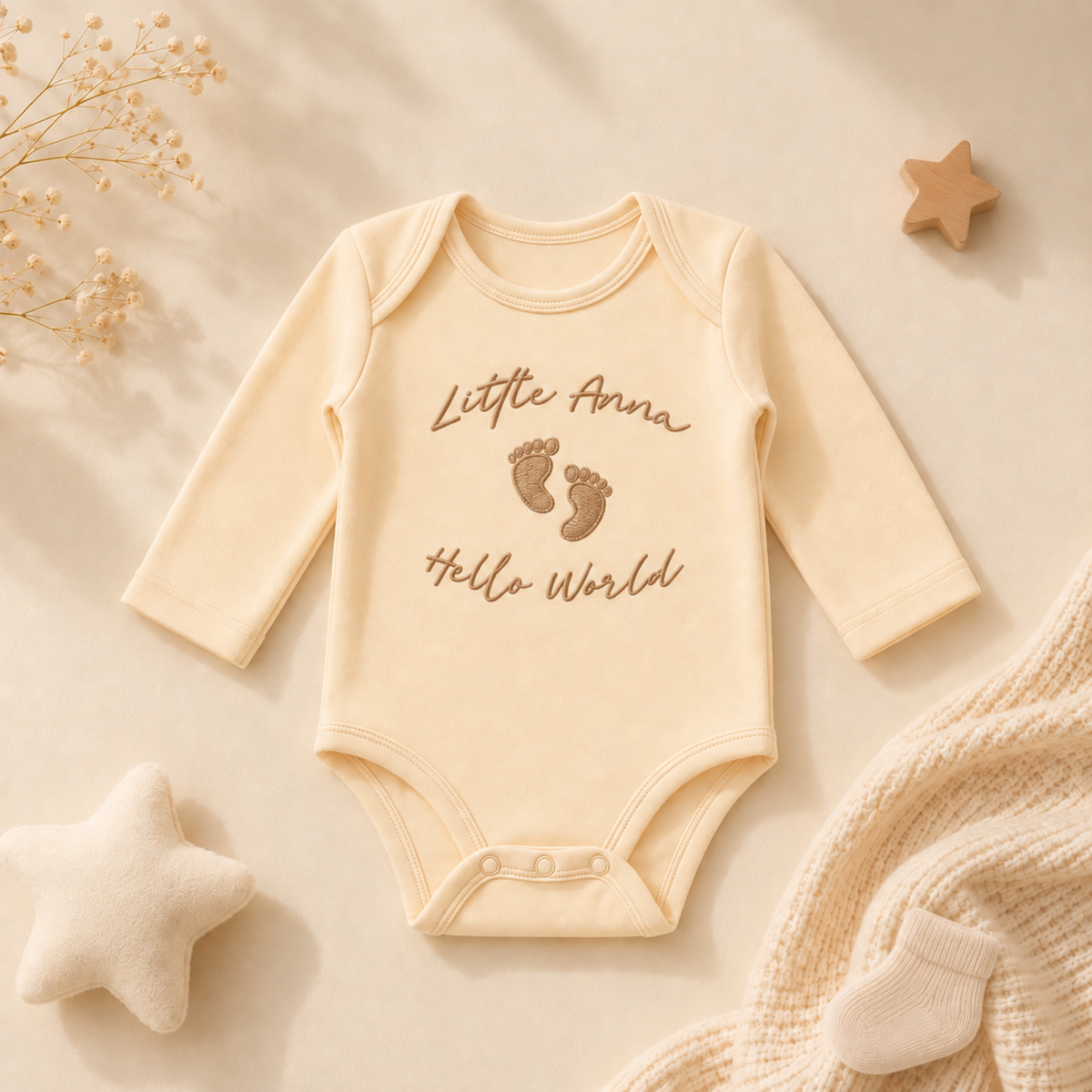 Personalized Hello Little One Bodysuit
