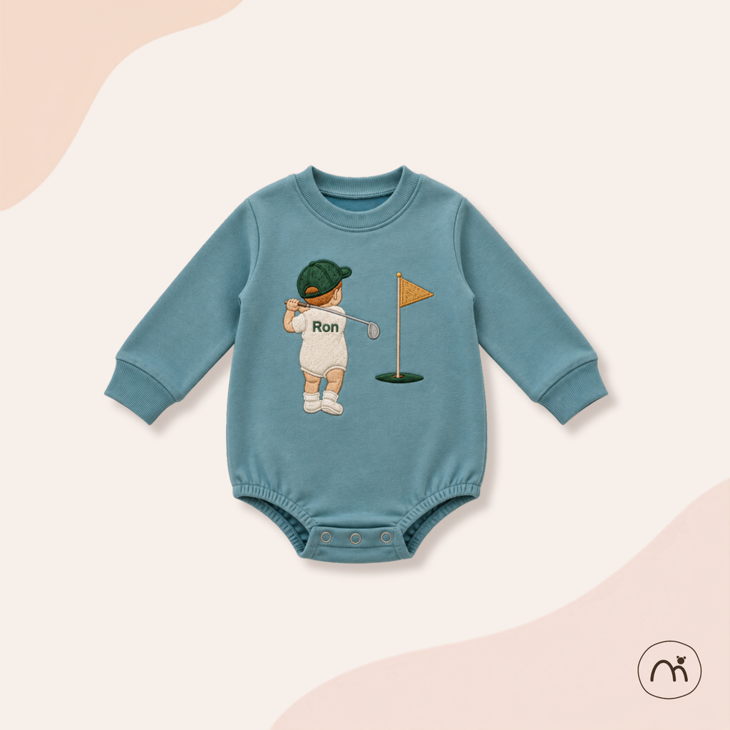 Personalized Little Golfer Baby Romper