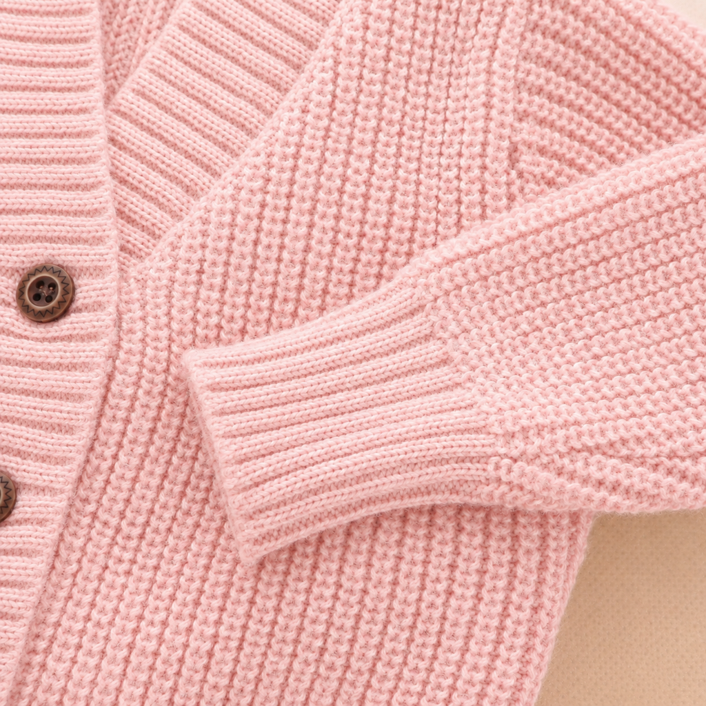 Cherry Knit Baby Cardigan