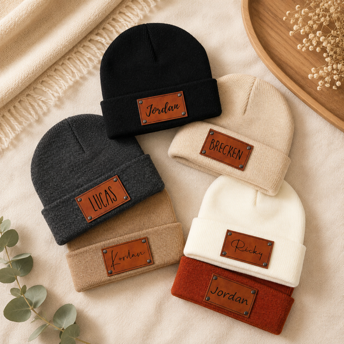 Personalized Name Patch Beanie