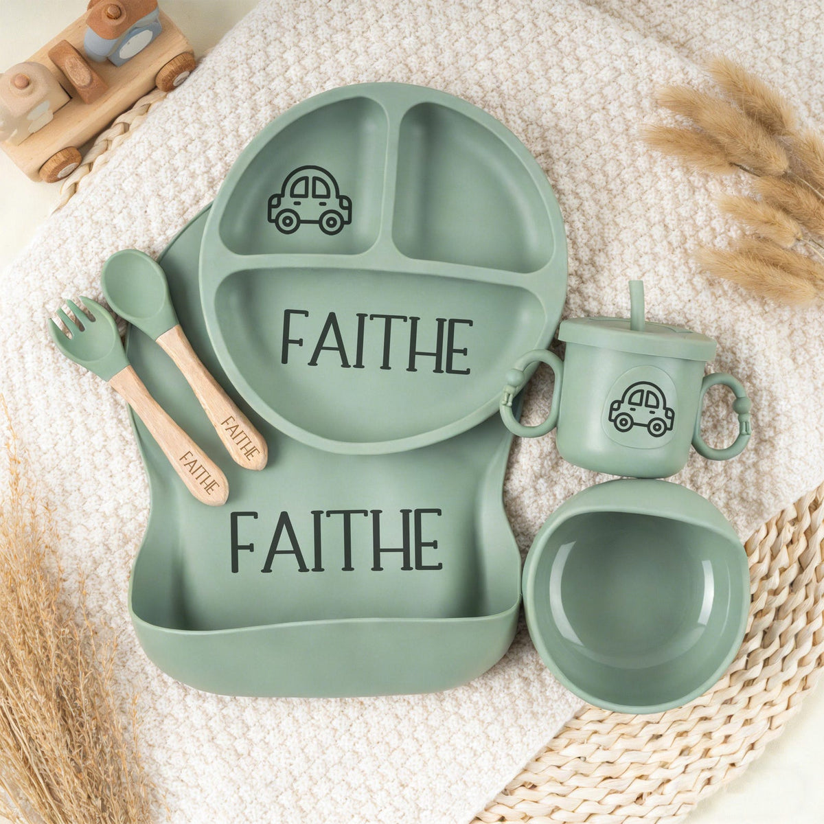 Personalized 10-Piece Baby Mealtime Set
