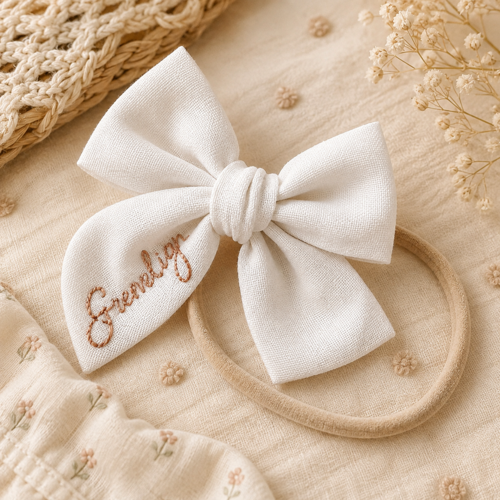 Personalized Grace Bow Headband