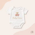 Personalized Teddy Bow Baby Bodysuit