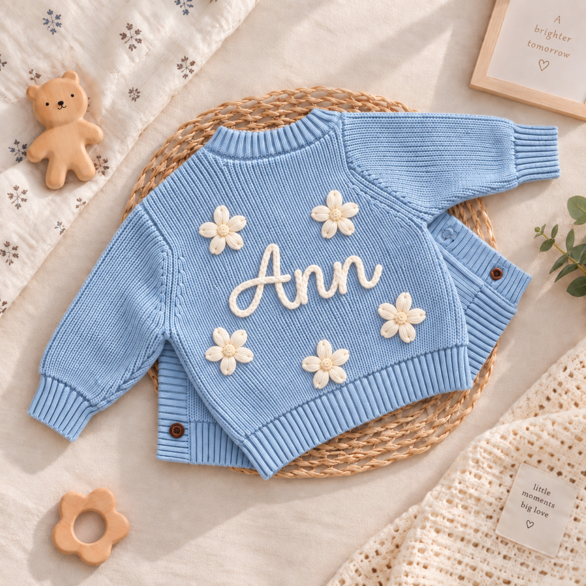 Personalized Little Bloom Cardigan