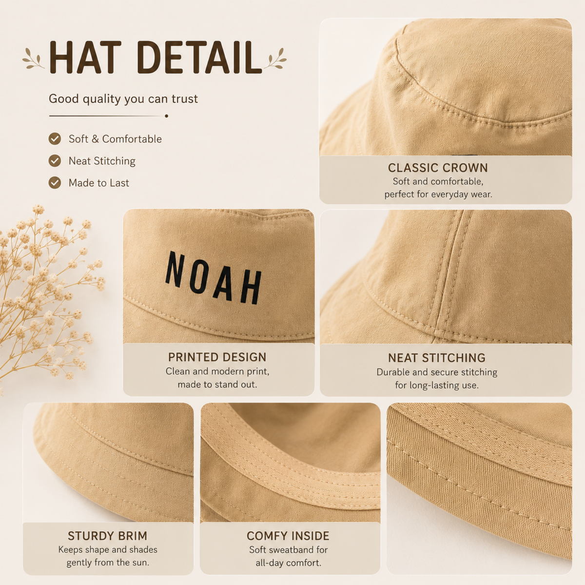 Little Explorer Personalized Bucket Hat
