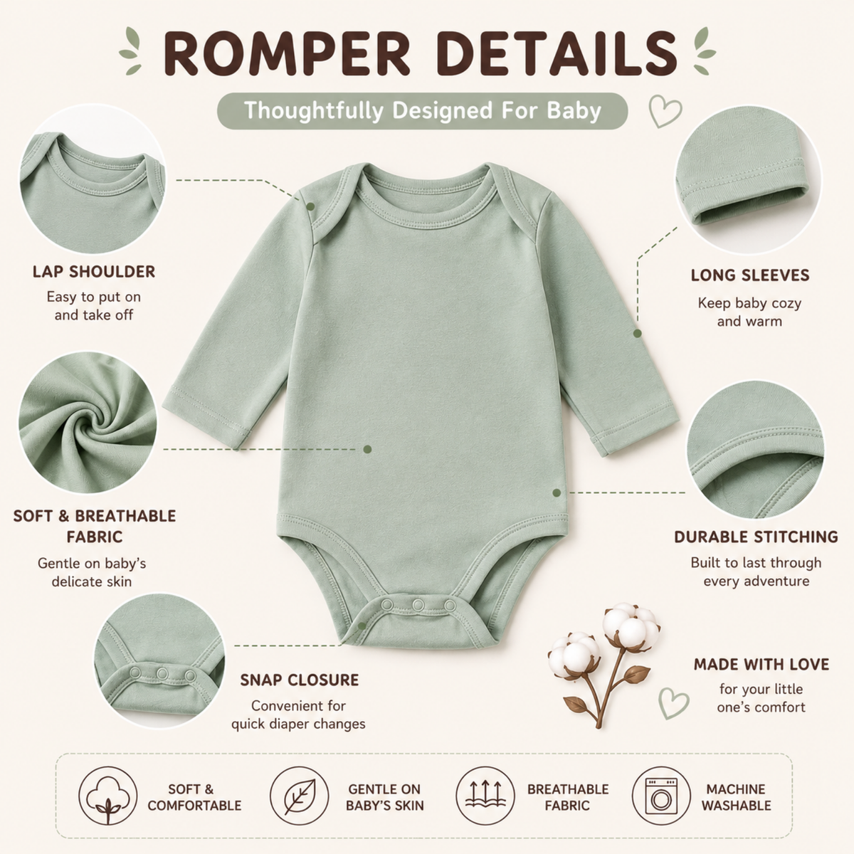 Personalized Baby Keepsake Bodysuit