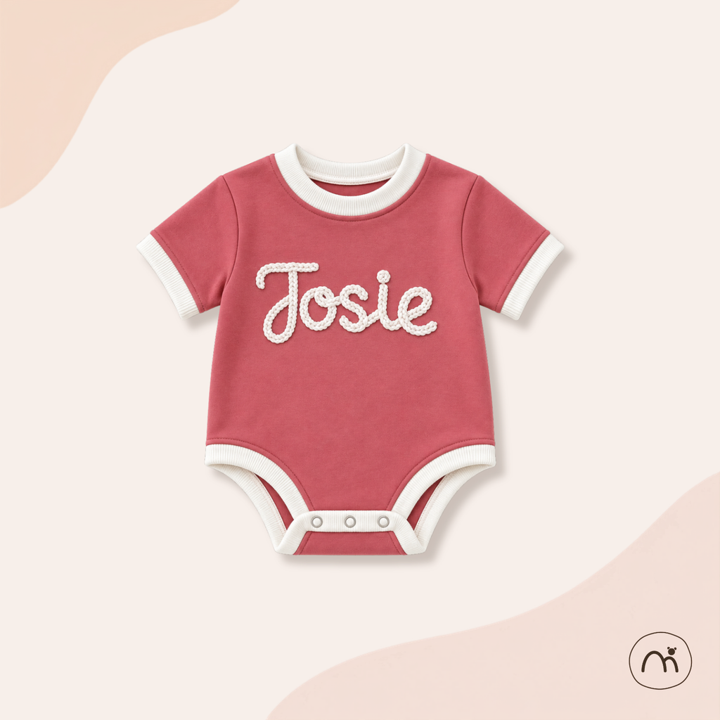 Personalized Contrast Trim Name Bodysuit