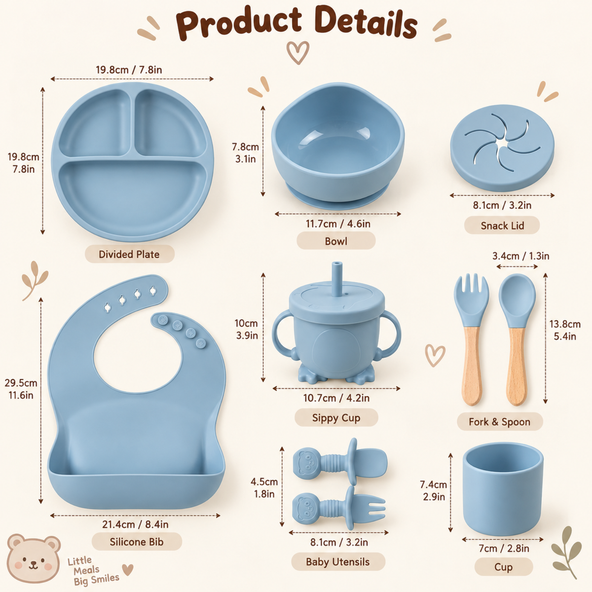 Personalized 10-Piece Baby Mealtime Set