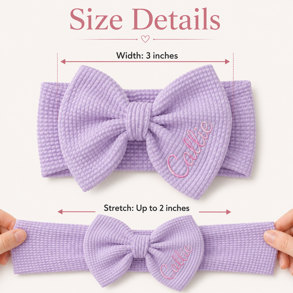Personalized Big Bow Headband