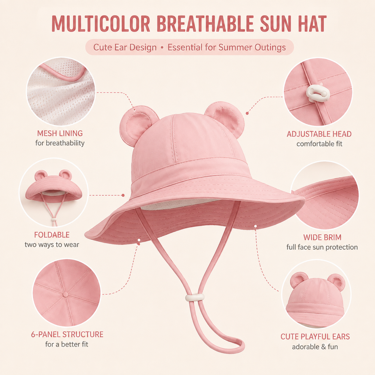 Little Bear Personalized Bucket Hat