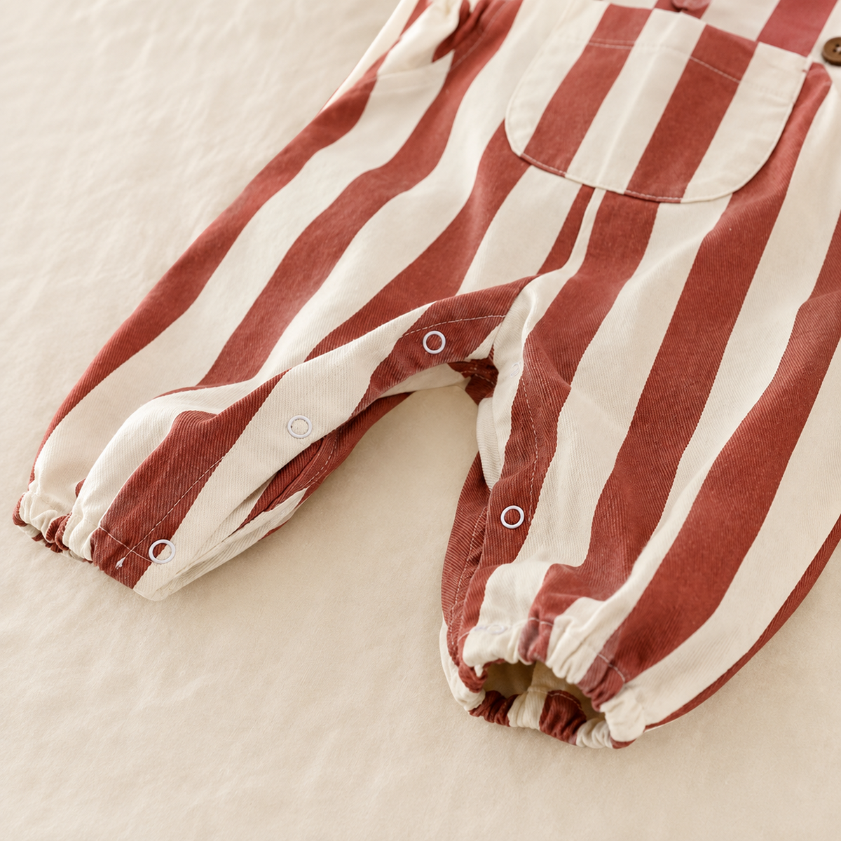 Striped Bear Pocket Baby Romper
