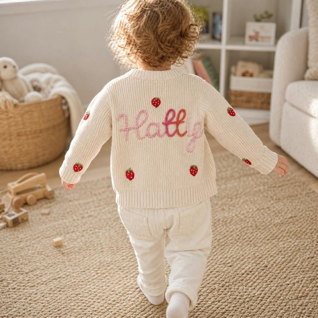 Personalized Name Baby Knit Cardigan