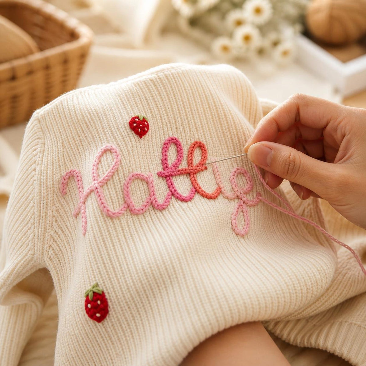Personalized Name Baby Knit Cardigan